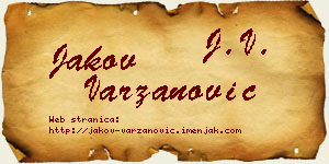 Jakov Varzanović vizit kartica